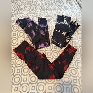 Stylish Tie-Dye butt scrunch Leggings - 3 pack